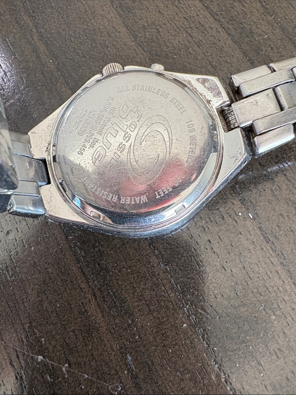 Fossil Silver Stainless Steel Watch with Blue Dial - Picture 4 of 6
